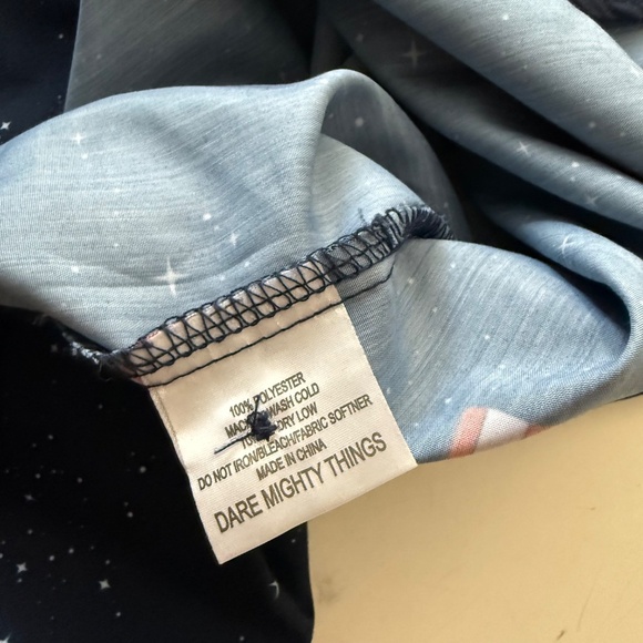 RSVLTS Rocky Apollo Creed Navy Blue Graphic AOP Polyester Button Up Shirt LARGE - Picture 7 of 7